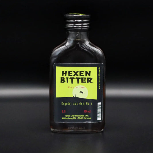 Geschenkpackung Taschenflasche mit einem Glas - Hexen Bitter – Halbbitterlikör