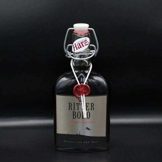 Geschenkpackung mit zwei Gläser Ritter Bodo – Halbbitterlikör