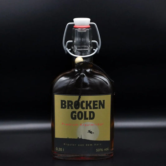 Geschenkpackung mit zwei Gläser Brockengold – Kräuterlikör