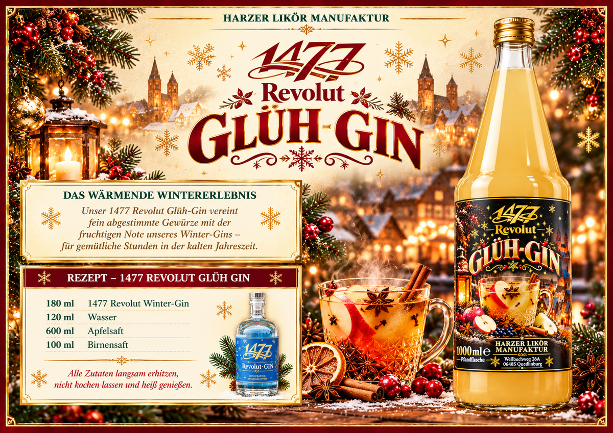 1477 REVOLUT GIN  (Wacholder-Sternanis-Zimt-Kardamon-Piment und Nelke)